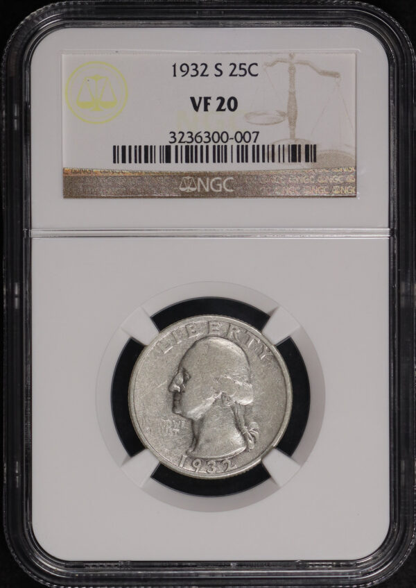 Obverse of this 1932-S Washington Quarter NGC VF-20