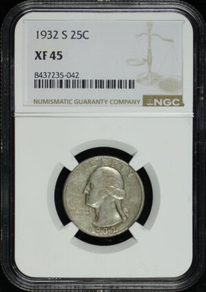 Obverse of this 1932-S Washington Quarter NGC XF-45