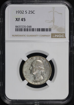 Obverse of this 1932-S Washington Quarter NGC XF-45