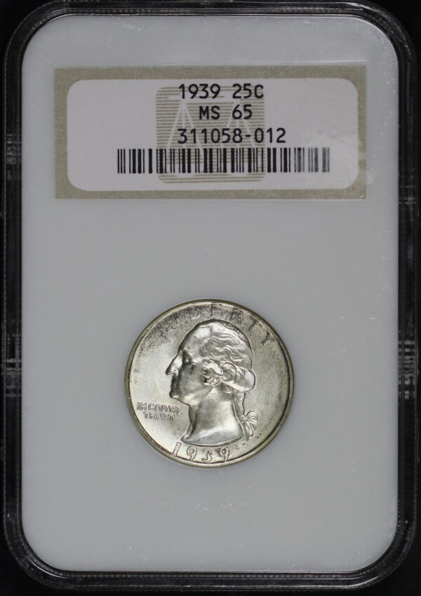 Obverse of this 1939 Washington Quarter NGC MS-65
