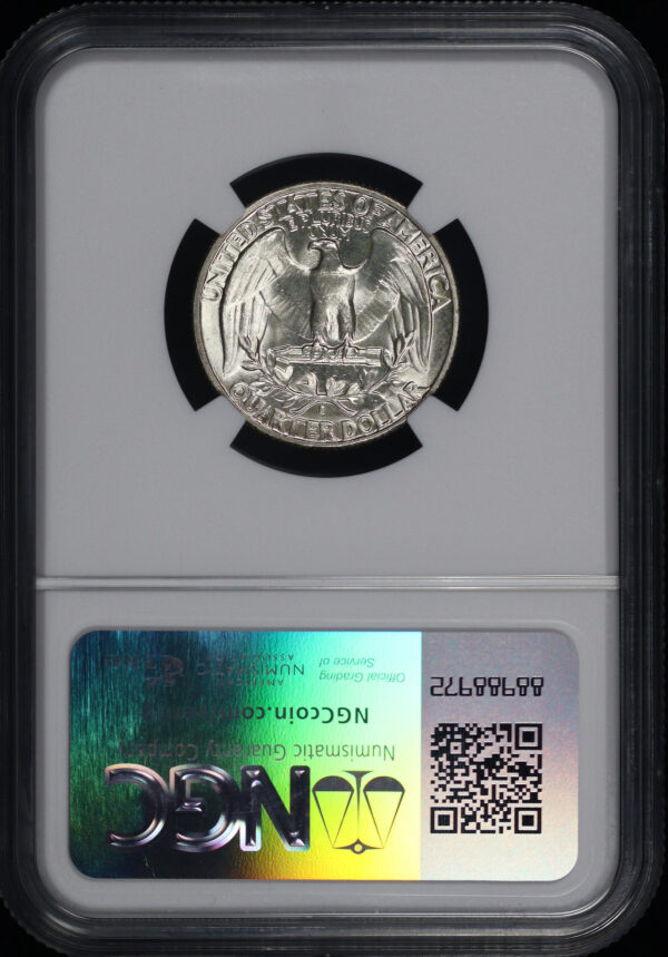 Reverse of this 1942-S Washington Quarter NGC MS-65