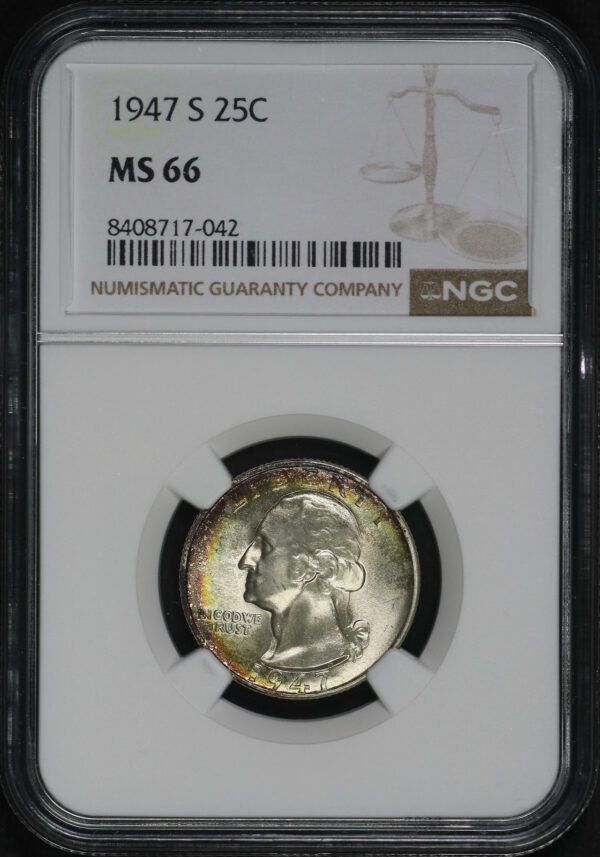 Obverse of this 1947-S Washington Quarter NGC MS-66