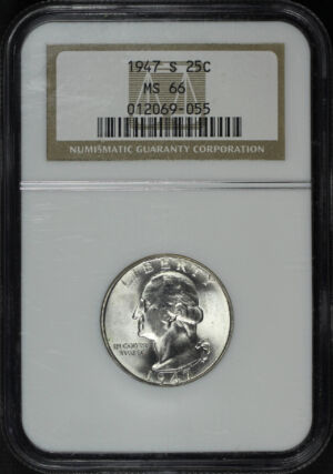 Obverse of this 1947-S Washington Quarter NGC MS-66
