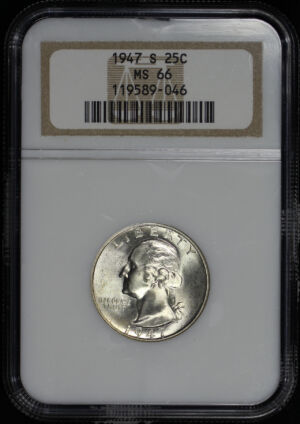 Obverse of this 1947-S Washington Quarter NGC MS-66