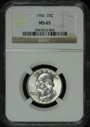 Obverse of this 1956 Washington Quarter NGC MS-65