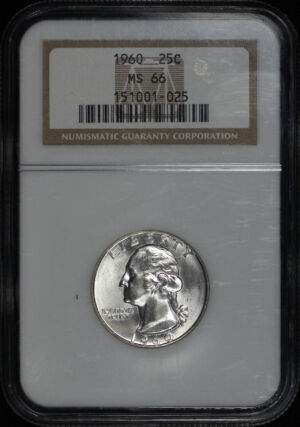 Obverse of this 1960 Washington Quarter NGC MS-66