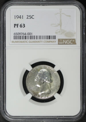 Obverse of this 1941 Washington Quarter NGC PF-63