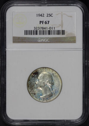 Obverse of this 1942 Washington Quarter NGC PF-67
