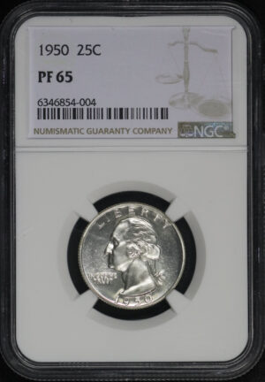 Obverse of this 1950 Washington Quarter NGC PF-65