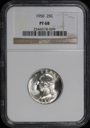 Obverse of this 1950 Washington Quarter NGC PF-68