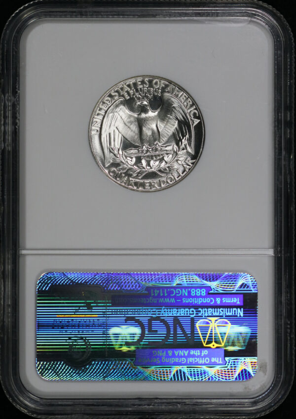 Reverse of this 1950 Washington Quarter NGC PF-68