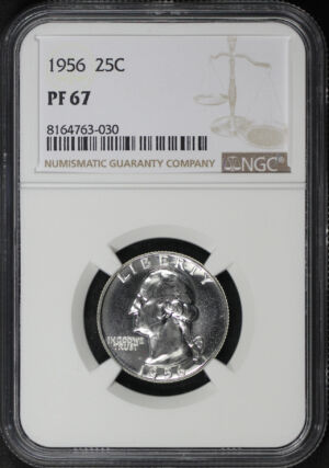 Obverse of this 1956 Washington Quarter NGC PF-67