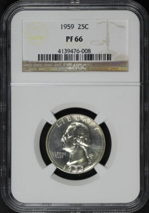 Obverse of this 1959 Washington Quarter NGC PF-66
