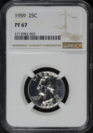Obverse of this 1959 Washington Quarter NGC PF-67