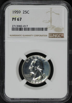 Obverse of this 1959 Washington Quarter NGC PF-67