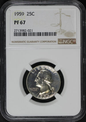 Obverse of this 1959 Washington Quarter NGC PF-67