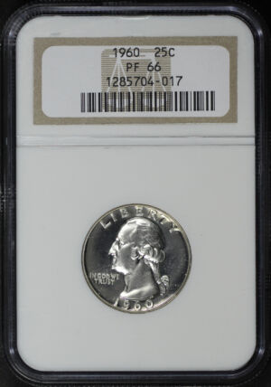 Obverse of this 1960 Washington Quarter NGC PF-66
