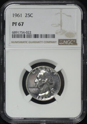Obverse of this 1961 Washington Quarter NGC PF-67