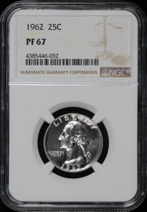 Obverse of this 1962 Washington Quarter NGC PF-67
