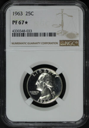 Obverse of this 1963 Washington Quarter NGC PF-67★