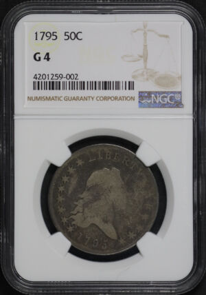 Obverse of this 1795 Flowing Hair Half Dollar NGC G-4