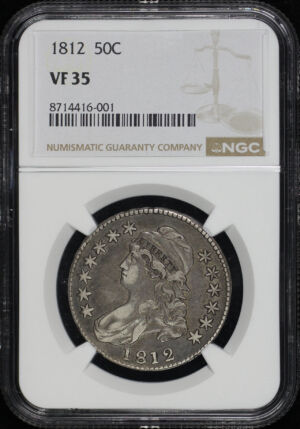 Obverse of this 1812 Capped Bust Half Dollar NGC VF-35