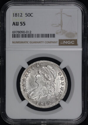 Obverse of this 1812 Capped Bust Half Dollar NGC AU-55