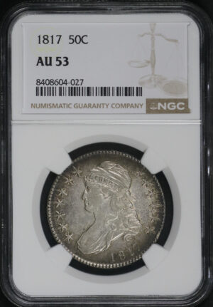 Obverse of this 1817 Capped Bust Half Dollar NGC AU-53