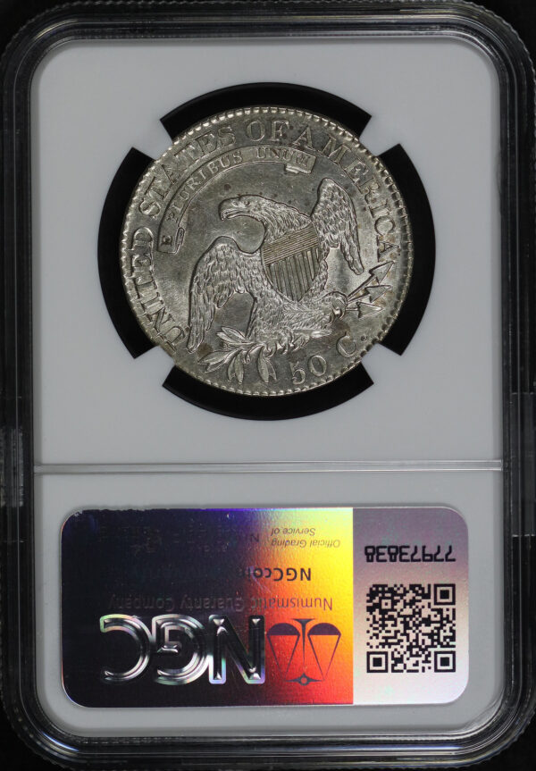 Reverse of this 1825 Capped Bust Half Dollar NGC AU-58