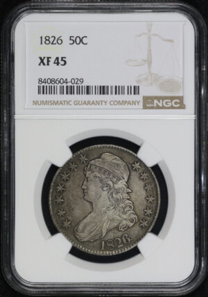 Obverse of this 1826 Capped Bust Half Dollar NGC XF-45