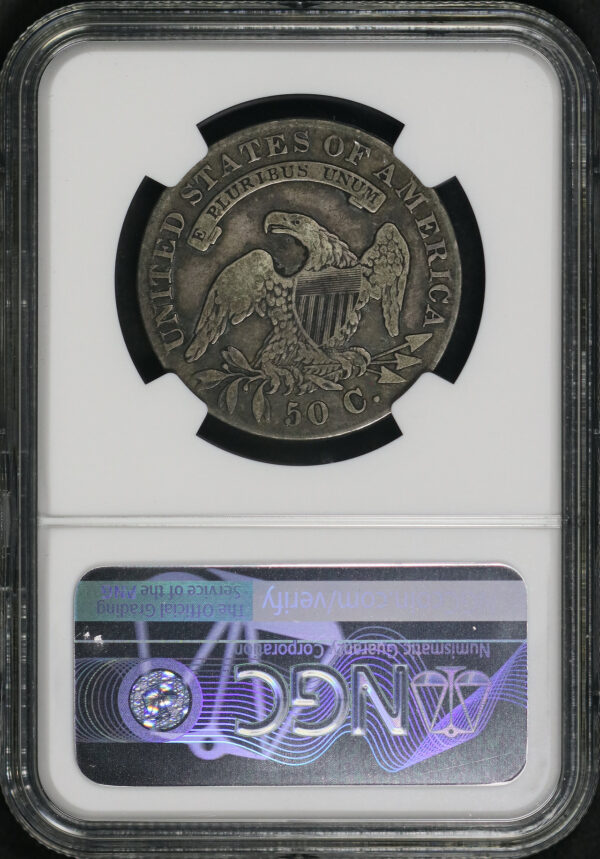 Reverse of this 1830 Capped Bust Half Dollar Small 0 NGC F-12