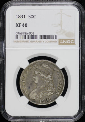 Obverse of this 1831 Capped Bust Half Dollar NGC XF-40
