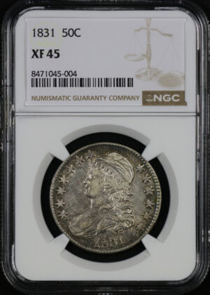 Obverse of this 1831 Capped Bust Half Dollar NGC XF-45