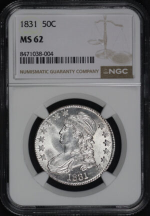 Obverse of this 1831 Capped Bust Half Dollar NGC MS-62