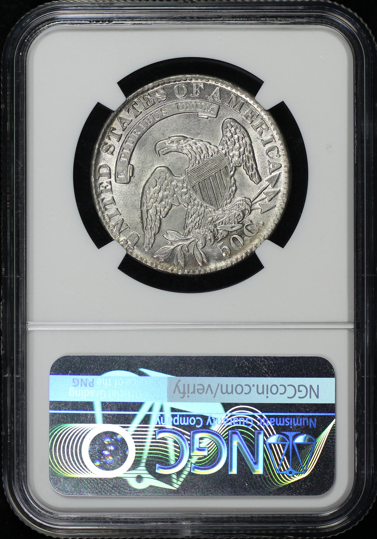 Reverse of this 1834 Capped Bust Half Dollar NGC AU-55