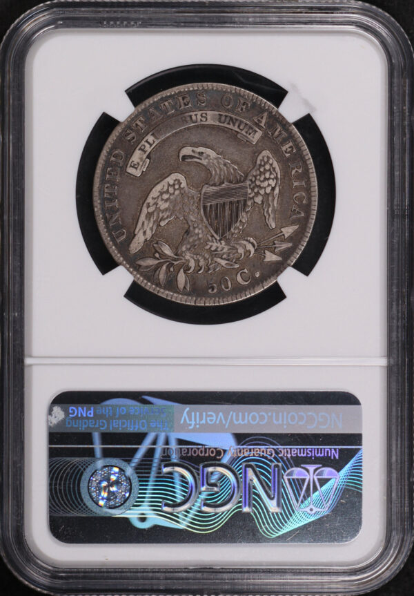 Reverse of this 1835 Capped Bust Half Dollar NGC VF-25 Maumee Valley Collection