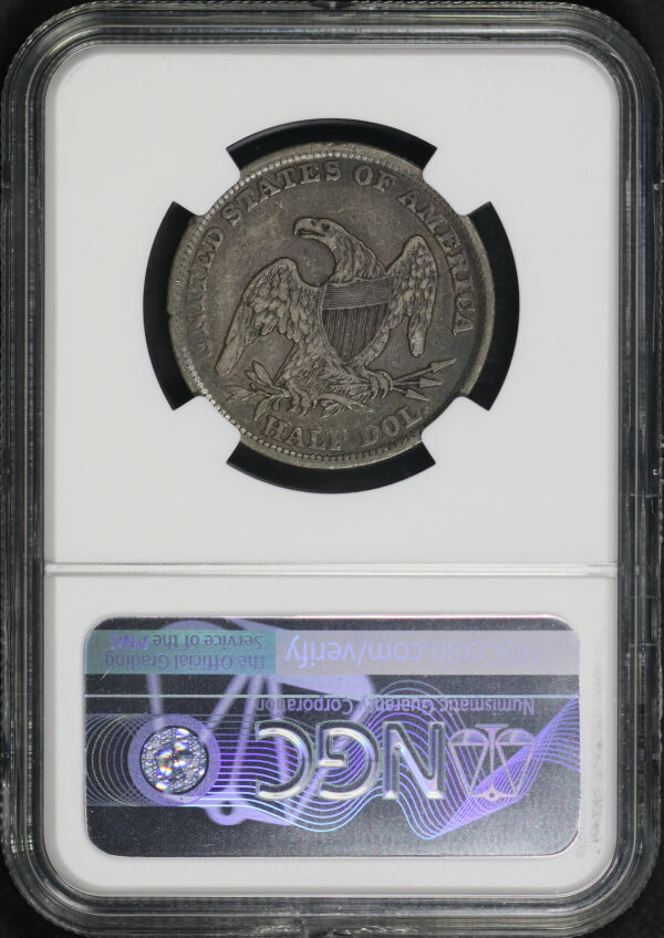 Reverse of this 1838 Capped Bust Half Dollar NGC VF-35