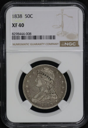 Obverse of this 1838 Capped Bust Half Dollar NGC XF-40