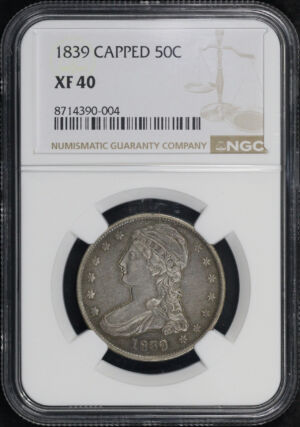 Obverse of this 1839 Capped Bust Half Dollar NGC XF-40