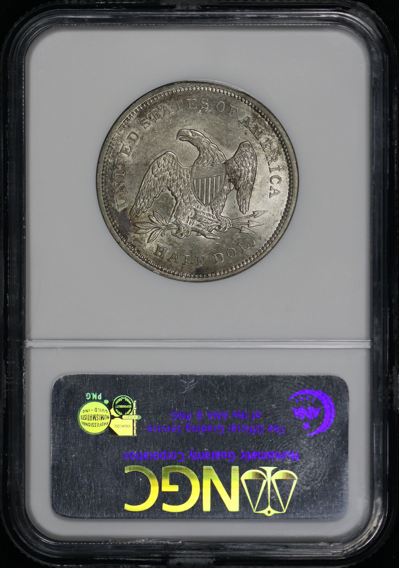 Reverse of this 1840 Liberty Seated Half Dollar Small Letters NGC MS-61