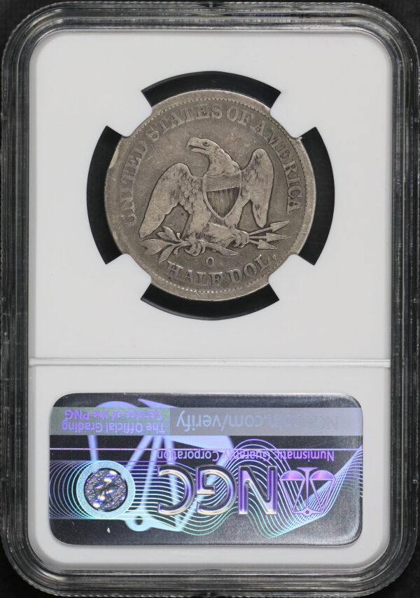 Reverse of this 1845-O Liberty Seated Half Dollar NGC VG-10