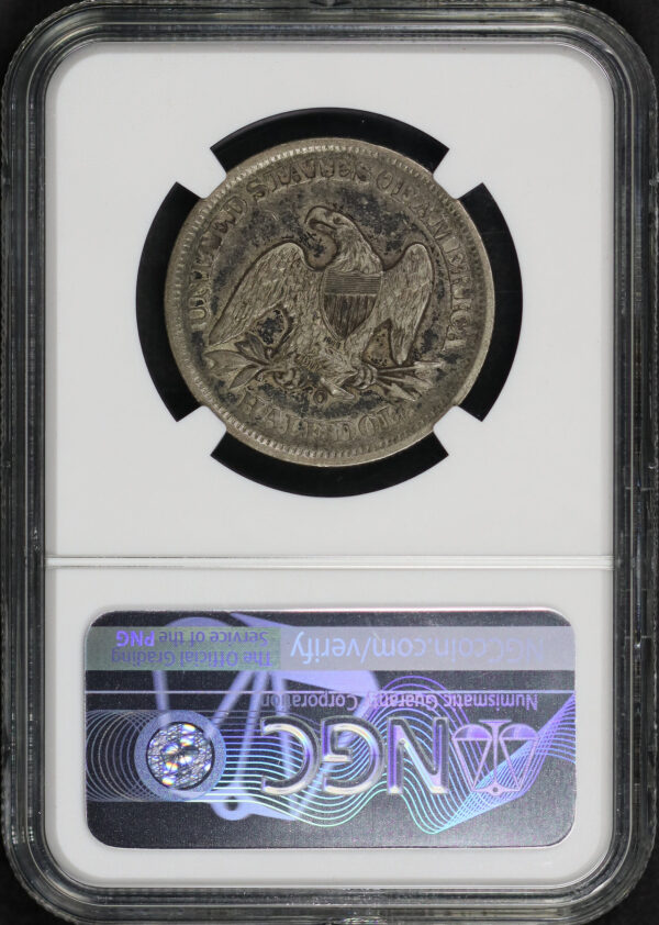 Reverse of this 1856-O Liberty Seated Half Dollar NGC XF-45