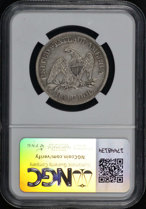 Reverse of this 1863 Liberty Seated Half Dollar NGC XF-45