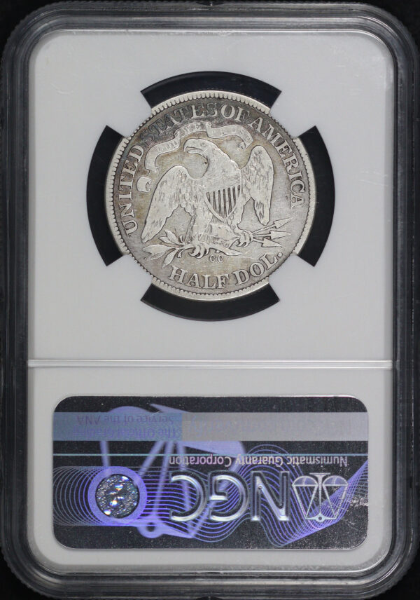 Reverse of this 1870-CC Liberty Seated Half Dollar NGC F-12