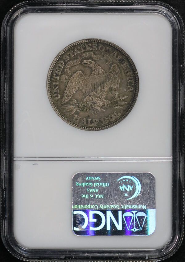Reverse of this 1871-CC Liberty Seated Half Dollar NGC XF-40 Richmond Collection