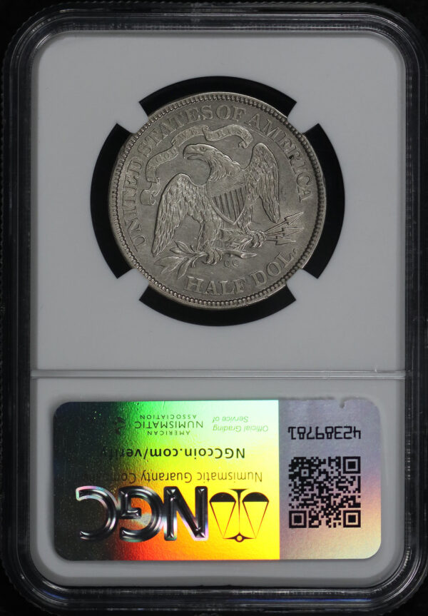 Reverse of this 1872-CC Liberty Seated Half Dollar NGC AU-53