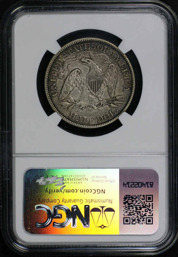 Reverse of this 1875-CC Liberty Seated Half Dollar NGC VF-35