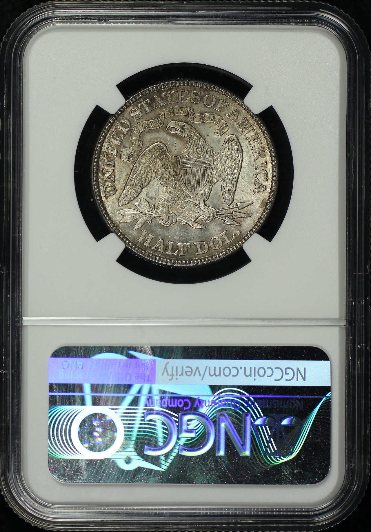 Reverse of this 1876 Liberty Seated Half Dollar NGC UNC Details Obverse Scratched