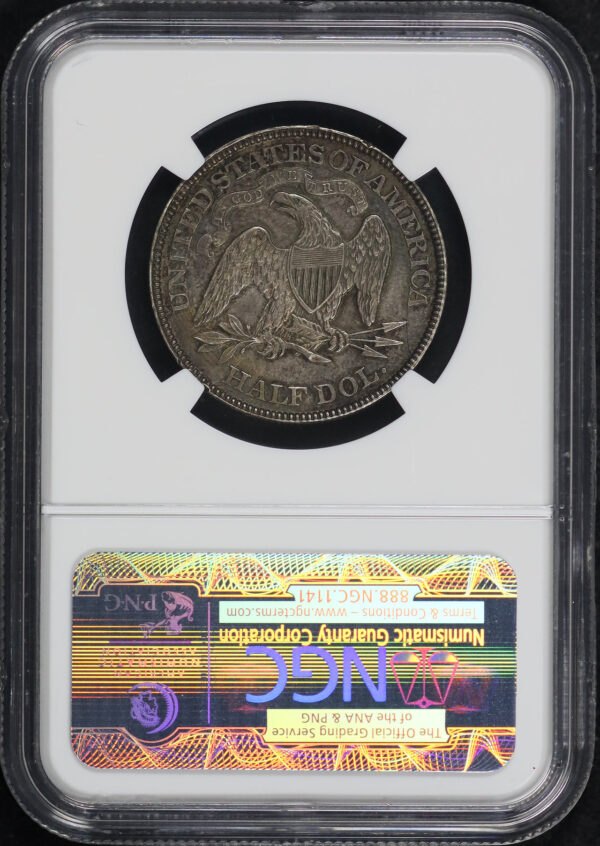 Reverse of this 1880 Liberty Seated Half Dollar NGC AU-58
