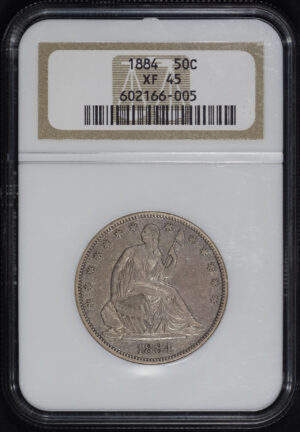 Obverse of this 1884 Liberty Seated Half Dollar NGC XF-45
